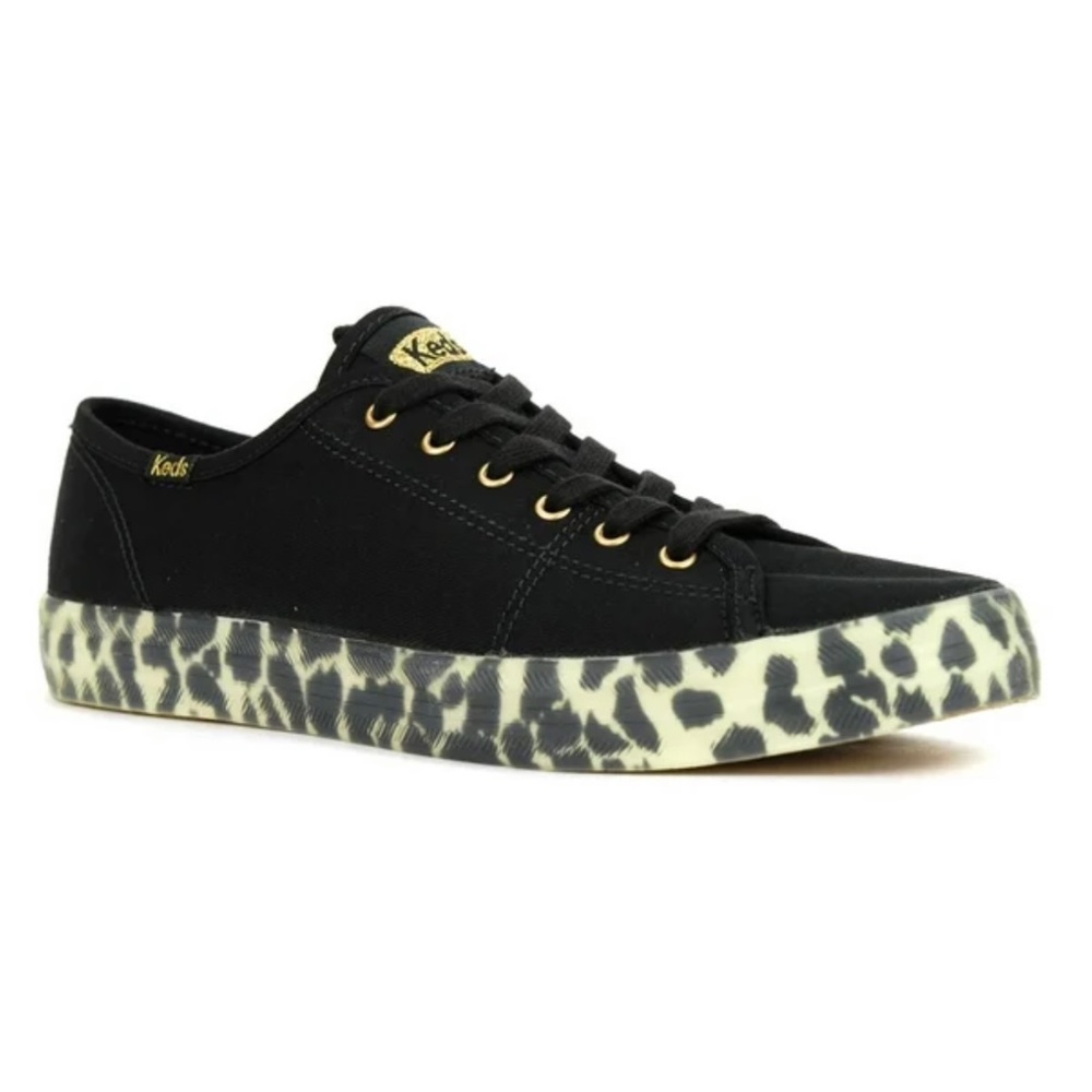 Keds kickstart leo foxing black sneakers size 6.5 NWOT